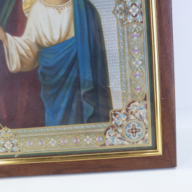 Икона Казанской Божией Матери, современная, размер полотна 40 х 33 см.. Картинка 3